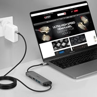 Lindy DST-Micro 140 Aluminum USB-C Docking Station - 4K HDMI, 60W PD