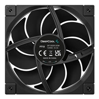 DeepCool FT12 120mm PWM Fan - 75 CFM, FDB Bearing, Black