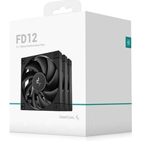 DeepCool FD12 120mm PWM Case Fan 3-Pack - Hydro Bearing, Black