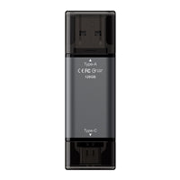 Team TX13128GC01 2 in 1 Dual OTG 128GB Flash Drive, X1 USB 3.2 Gen1, Type C & A, Plug and Play