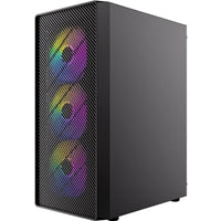 Antec AX26 RGB Elite Mid-Tower Gaming Case - 4x120mm RGB Fans, Tempered Glass