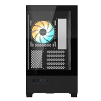 GIGABYTE C201 Panoramic Tempered Glass RGB Mid Tower Case - Black