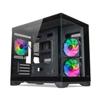 TecWare VXN Evo mATX Case - Dual-Chamber Steel Tempered Glass, 3 ARGB Fans