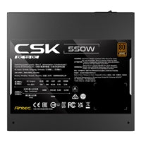 Antec CSK550DC 550W Bronze PSU - DC-to-DC, Non-Modular, UK Plug