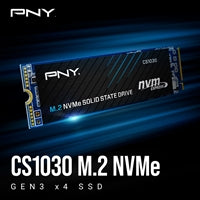 PNY CS1030 500GB M.2 NVMe Gen3 SSD - 2000MB/s High-Speed