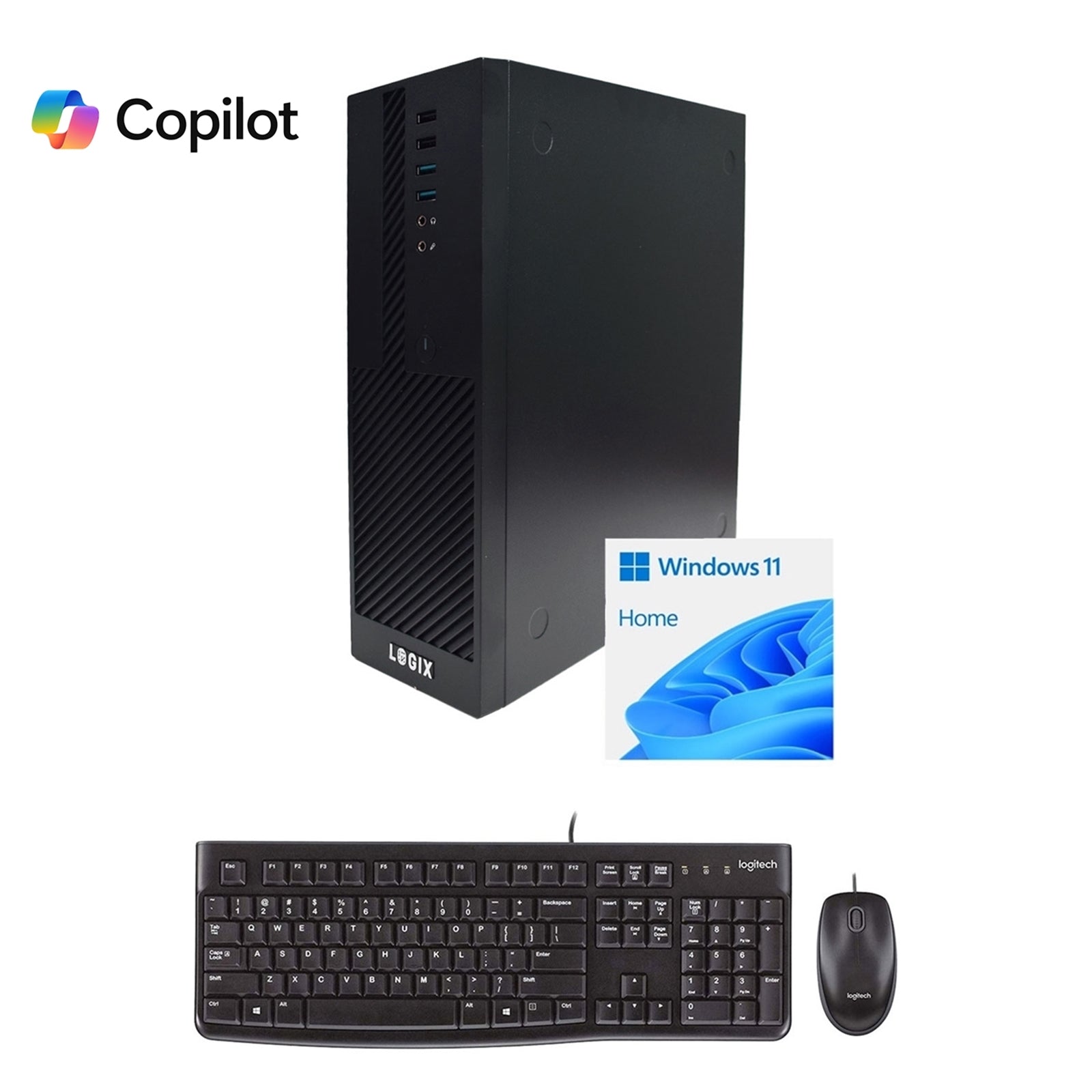 LOGIX 14th Gen Intel i3 SFF Desktop PC | 8GB RAM, 500GB SSD, Win 11
