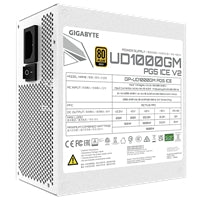GIGABYTE UD1000GM PG5 1000W PSU V2, ICE, PCIe Gen 5.1, 80 PLUS Gold, Fully Modular Design, 120mm Fan, ATX 3.1 compatible, UK Plug