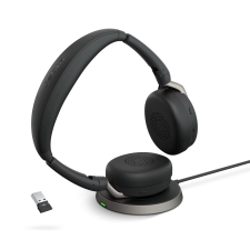 Jabra Evolve2 65 Flex Link 380 USB-A UC Stereo Headset and Wireless Charging