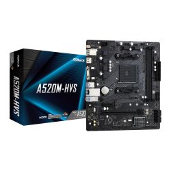 ASRock A520M-HVS Micro ATX AM4 Motherboard - DDR4, HDMI, M.2