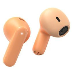 Orange Hama Freedom Light II Bluetooth true wireless earbuds with microphone, touch control, and charging case