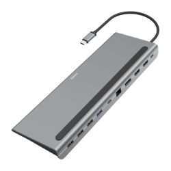 Hama Connect2Office Pro 10-in-1 USB-C Docking Station - Aluminium