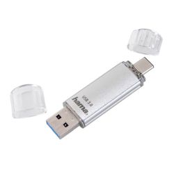 Hama C-Laeta 64GB Dual USB-A & USB-C Flash Drive - Aluminum OTG