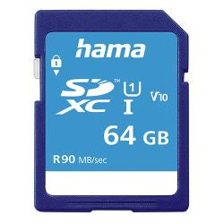 Hama 64GB SDXC Memory Card UHS-I Class 10 90MB/s High-Speed
