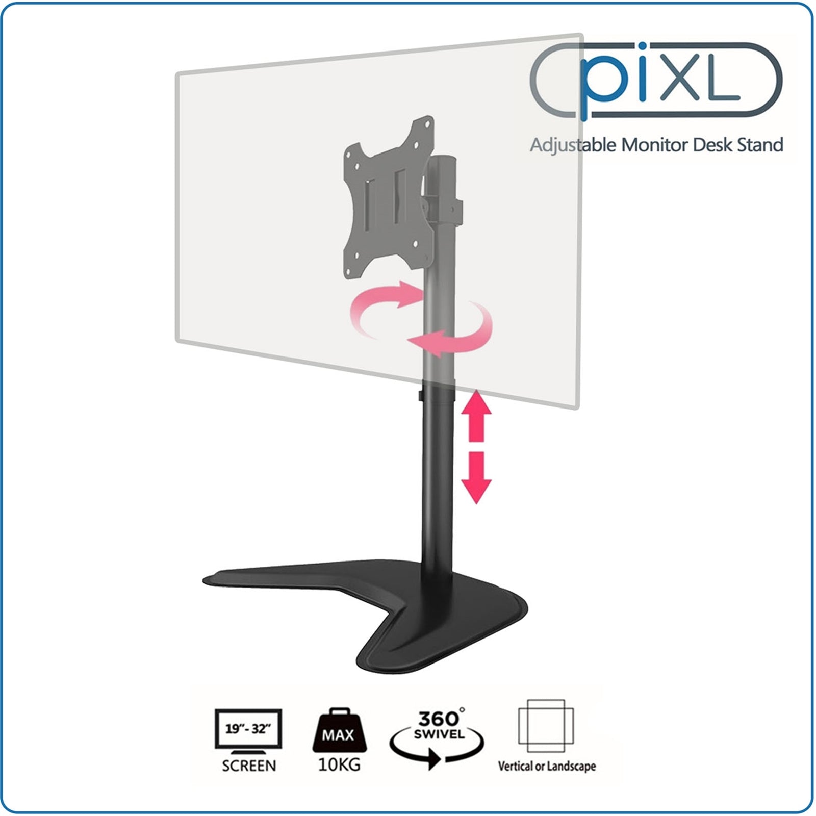 piXL Freestanding Monitor Arm Stand - 32