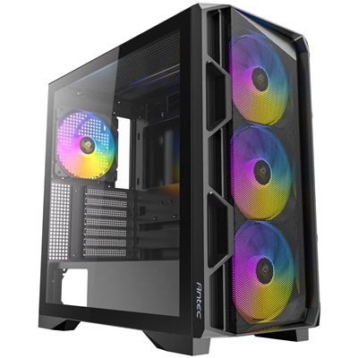 Antec AX1000 ARGB Mid-Tower Case - Steel Mesh, 4x140mm PWM Fans