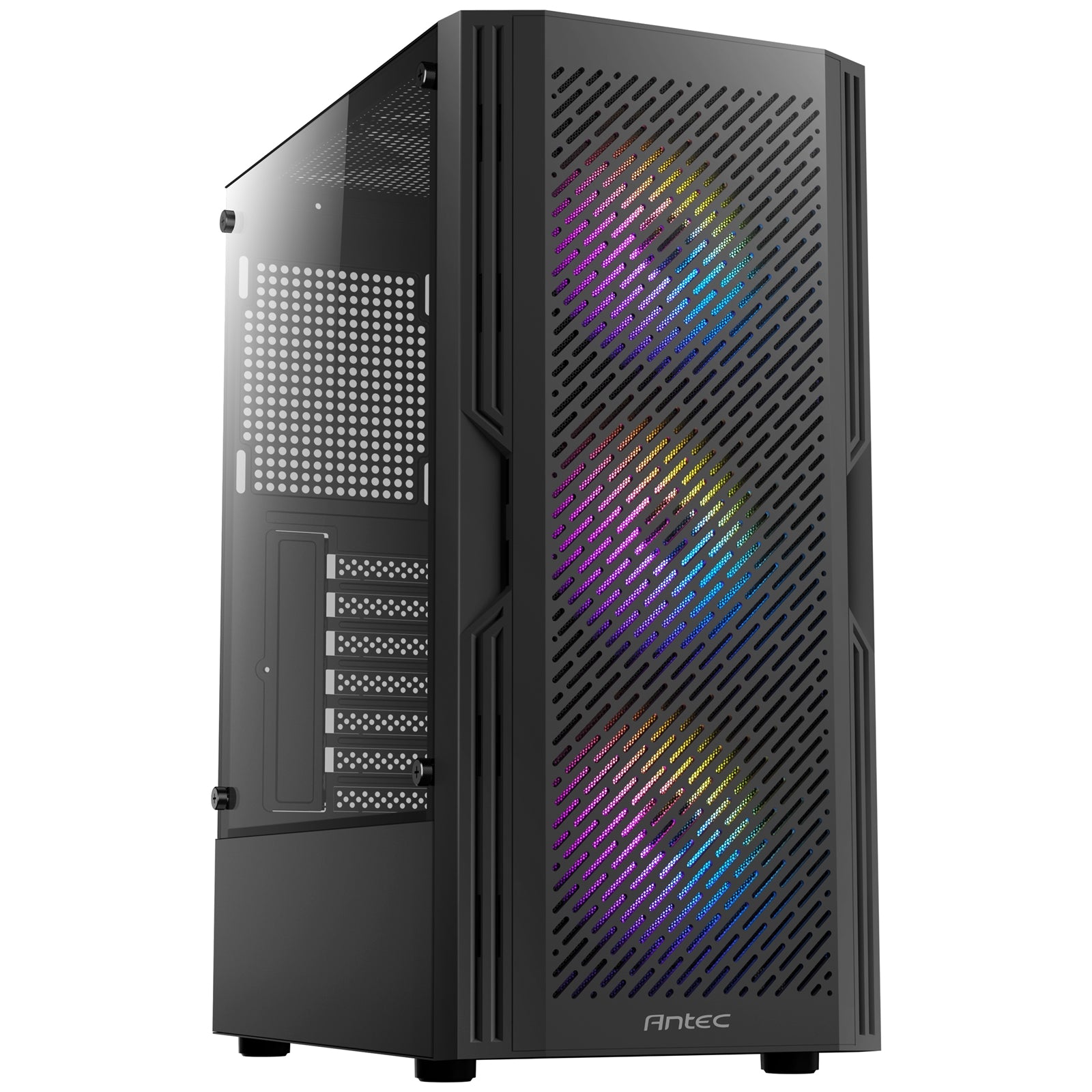 ANTEC AX20 Mid Tower Gaming Case - Black Steel ATX with RGB Fans
