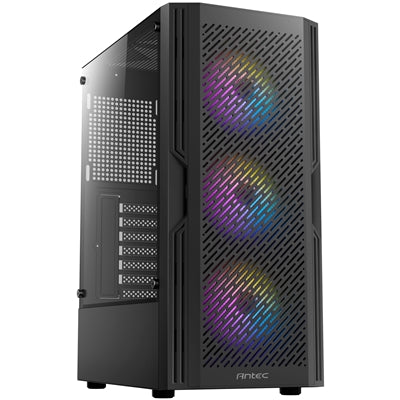 ANTEC AX20 Mid Tower Gaming Case - Black Steel ATX with RGB Fans
