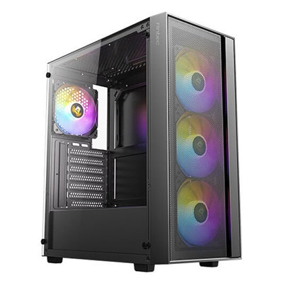 Antec AX65 ARGB Mid-Tower Case - Mesh Front, 4x120mm Fans, TG