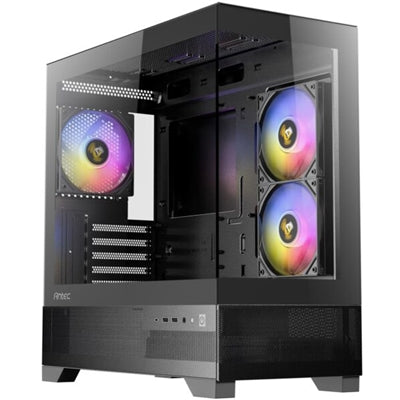 ANTEC CX500M Micro Tower Gaming Case - Black ARGB, Tempered Glass, USB-C