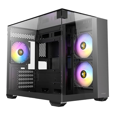 Antec CX600M Trio ARGB Mini Tower Case - Tempered Glass Dual Chamber