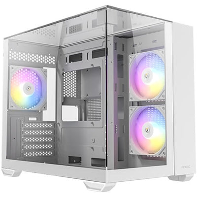 Antec CX600M Trio White Mini Tower Case - Triple Tempered Glass ARGB