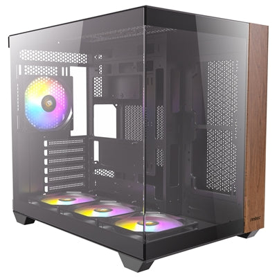 Antec CX800 Wood ARGB Mid-Tower Case - 270° Glass, USB-C, Steel