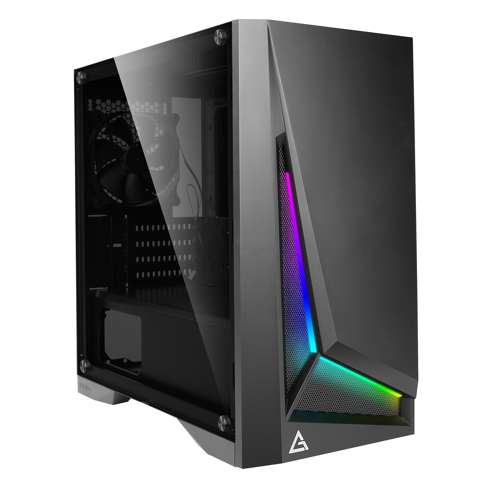ANTEC DP301M Micro ATX Case - ARGB Tempered Glass Black Steel