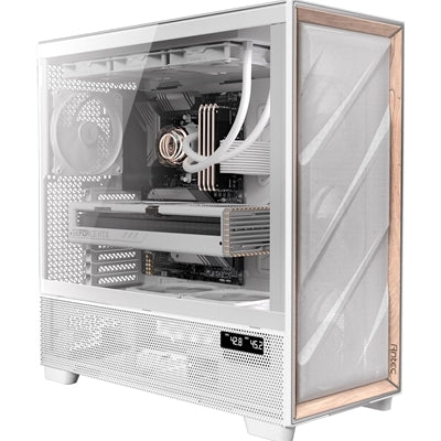 Antec Flux PRO Full Tower Case White/Walnut - 6 PWM Fans, USB-C
