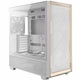 Antec FLUX Mid Tower Case - White Walnut Wood, 5 PWM Fans, USB-C