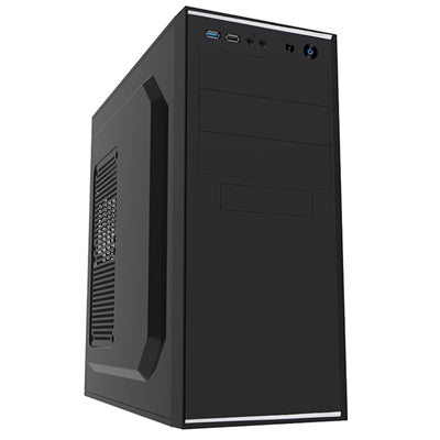 CiT Jet Stream ATX Mid Tower Case 500W PSU Black Silver Metal
