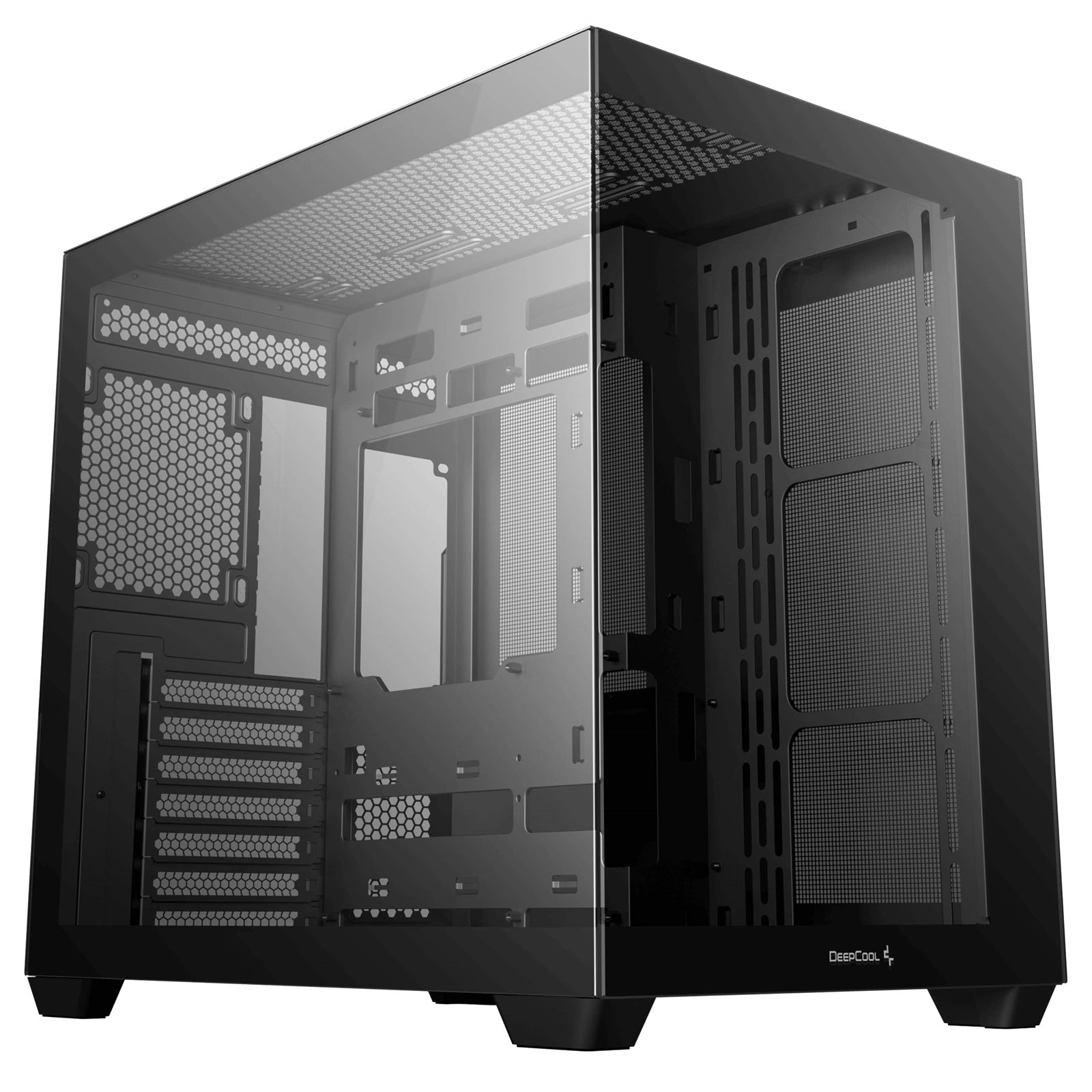 DeepCool CG530 Dual-Chamber Mid Tower Case - Tempered Glass, Black