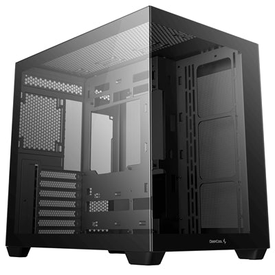DeepCool CG530 Dual-Chamber Mid Tower Case - Tempered Glass, Black