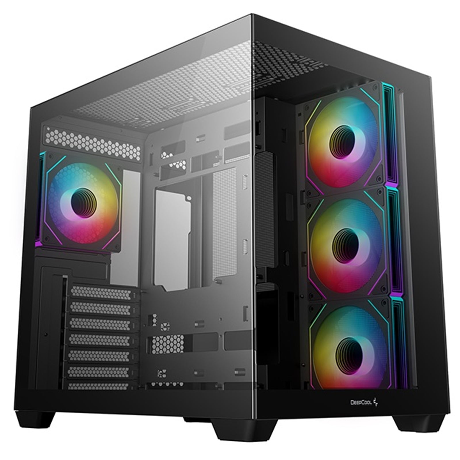 DeepCool CG530 Mid-Tower ATX Case - Dual Tempered Glass, 4 ARGB Fans