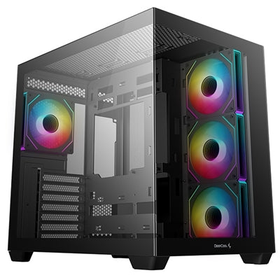DeepCool CG530 Mid-Tower ATX Case - Dual Tempered Glass, 4 ARGB Fans