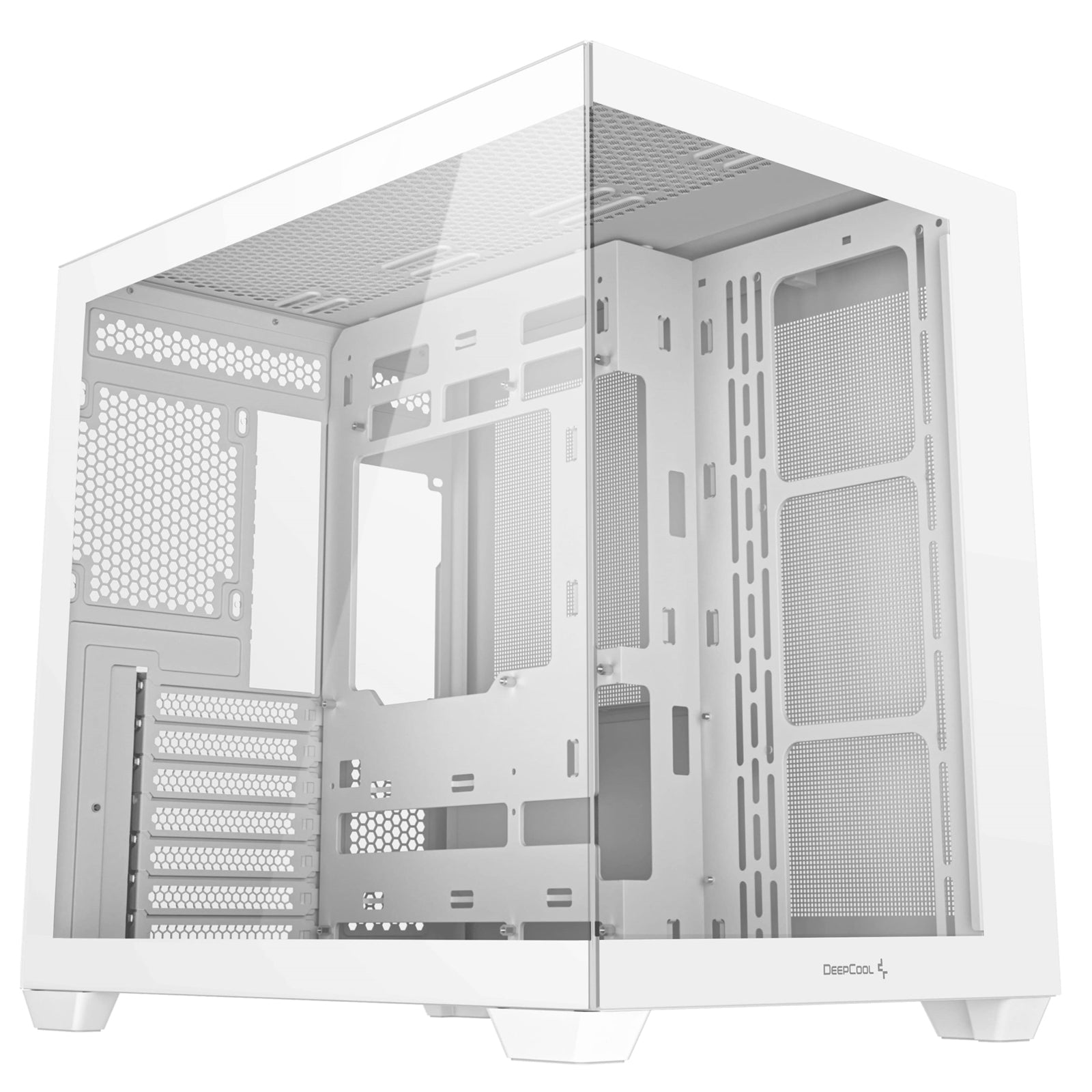 DeepCool CG530 White Dual-Chamber ATX Case - Tempered Glass