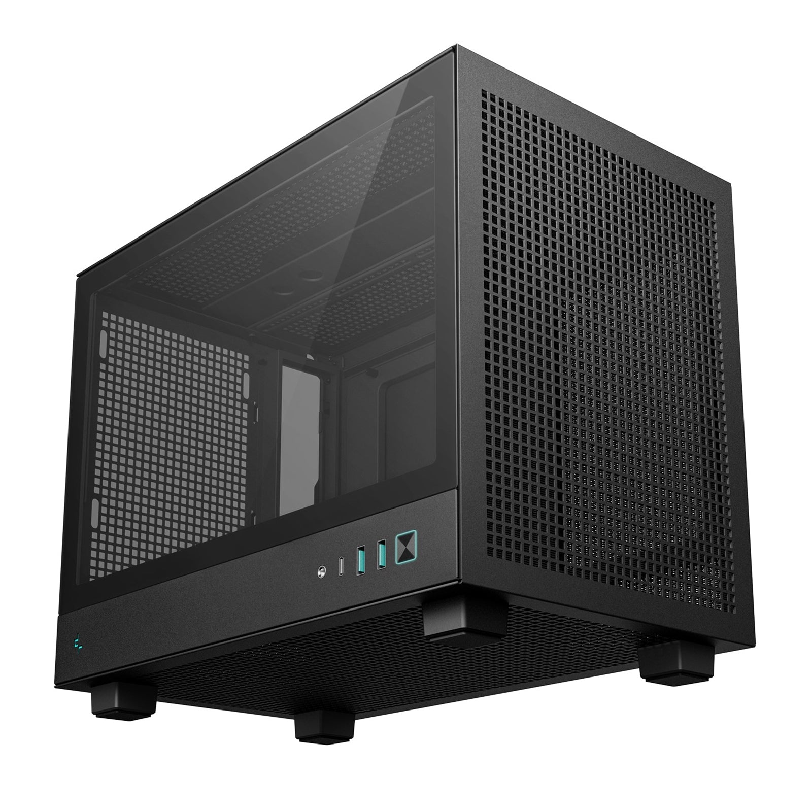 DeepCool CH160 Mini-ITX Case High-Airflow Mesh Tempered Glass USB-C