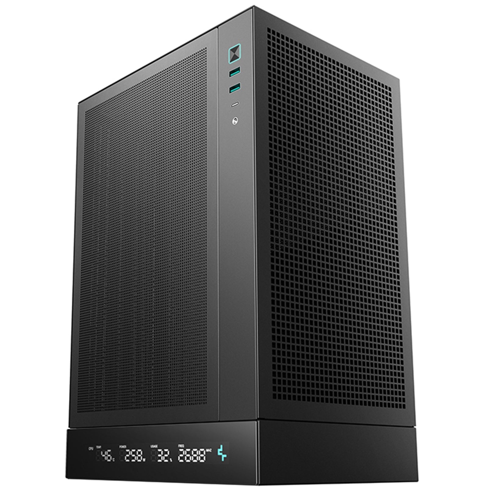 DeepCool CH170 Digital Mini-ITX Case - Mesh, 172mm Cooler, Black