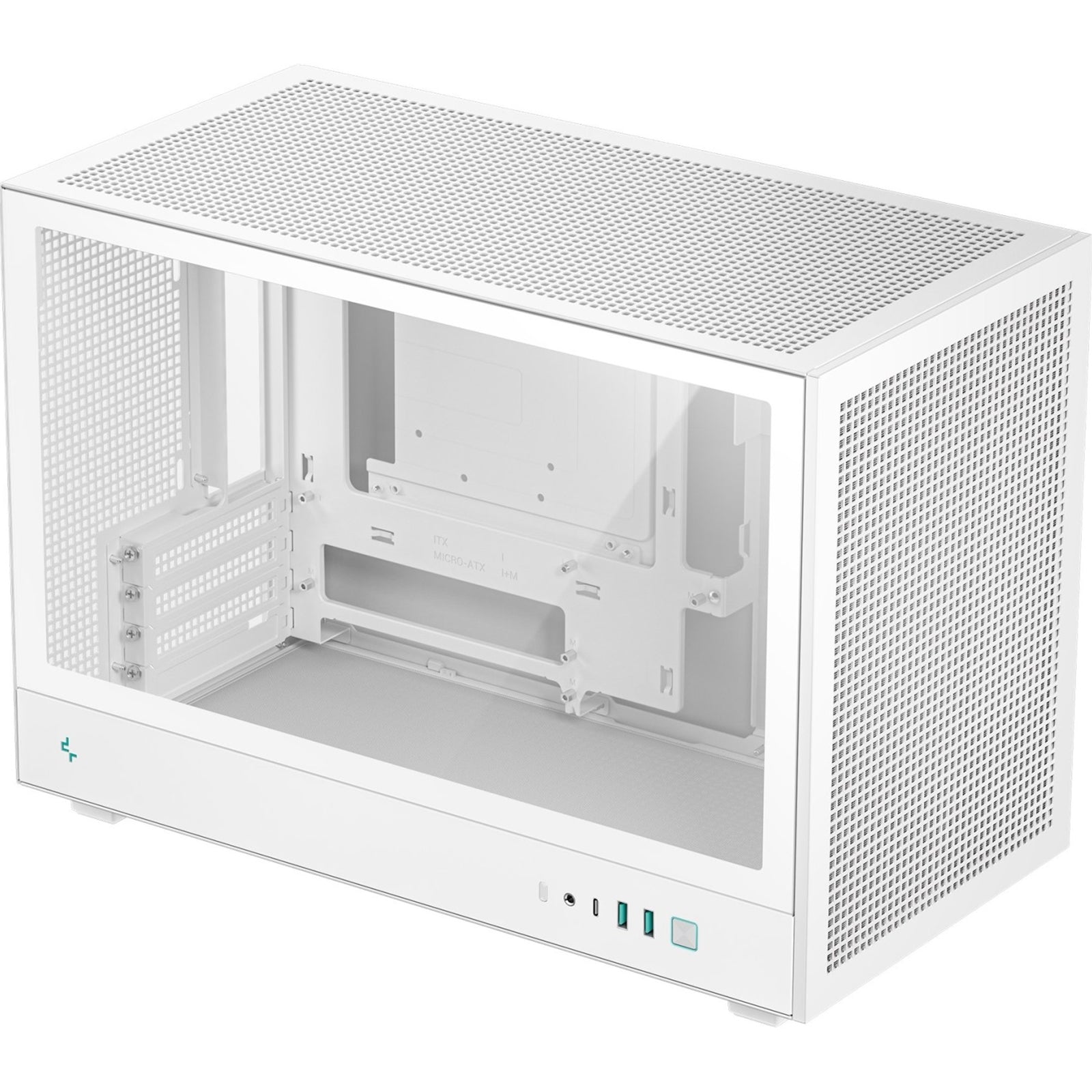 DeepCool CH260 White Micro-ATX Case - Tempered Glass, USB-C, 360mm