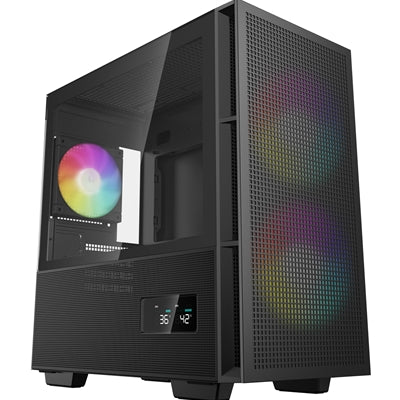 DeepCool CH360 Digital Mid Tower Case - Black Hybrid Glass, 360mm AIO