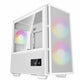 DeepCool CH360 Digital White Mid Tower Case - Tempered Glass, ARGB Fans