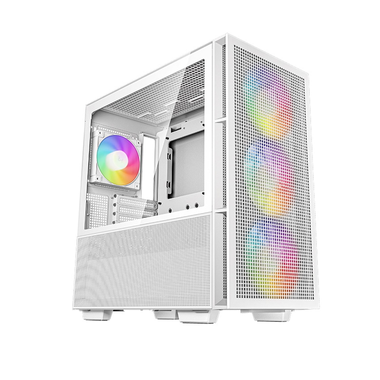 DeepCool CH560 White Mid Tower Case - E-ATX Hybrid Glass 4x ARGB