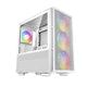 DeepCool CH560 White Mid Tower Case - E-ATX Hybrid Glass 4x ARGB