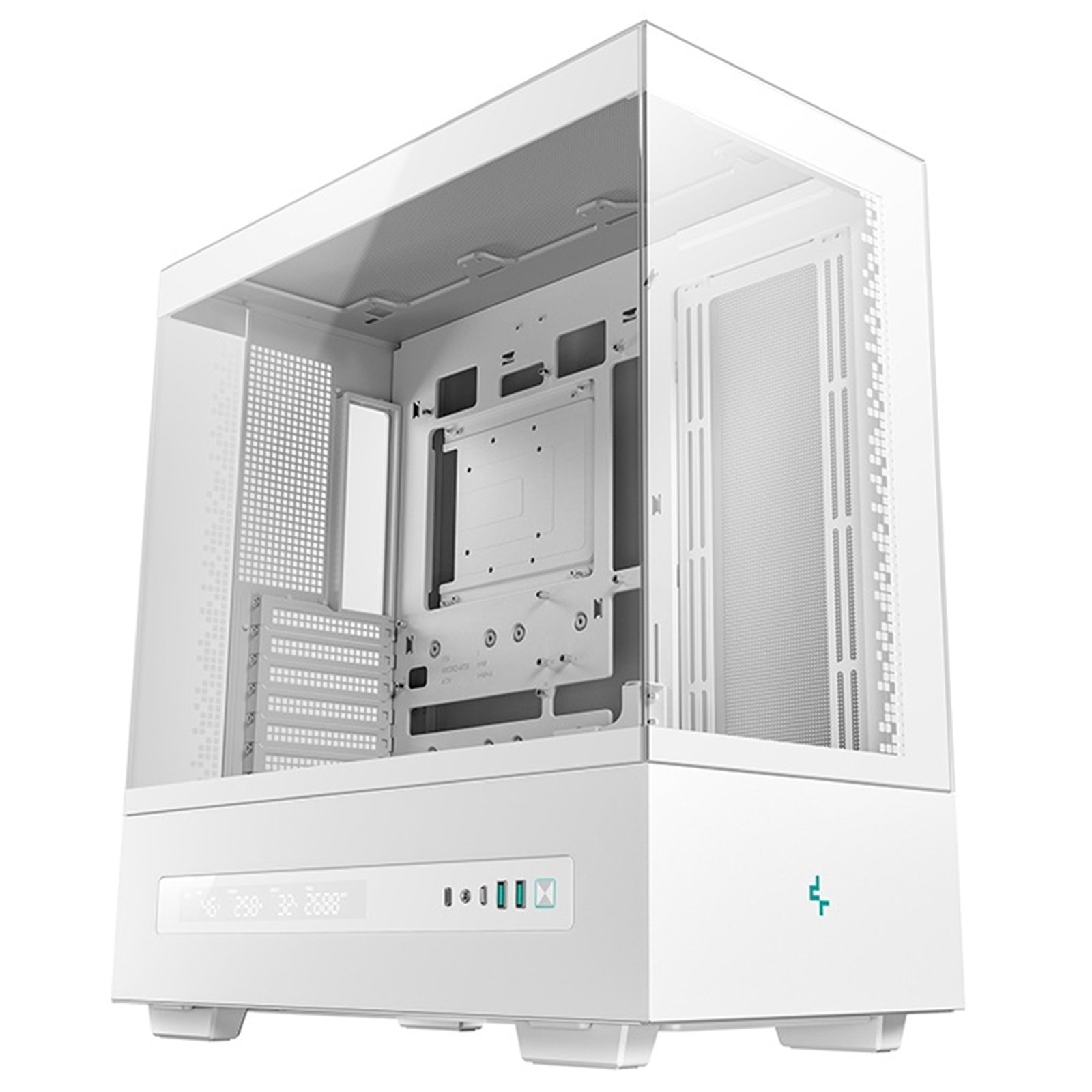 DeepCool CH690 Digital White ATX Mid-Tower Case - High-Airflow, USB-C