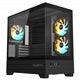 GIGABYTE C201 Panoramic Tempered Glass RGB Mid Tower Case - Black