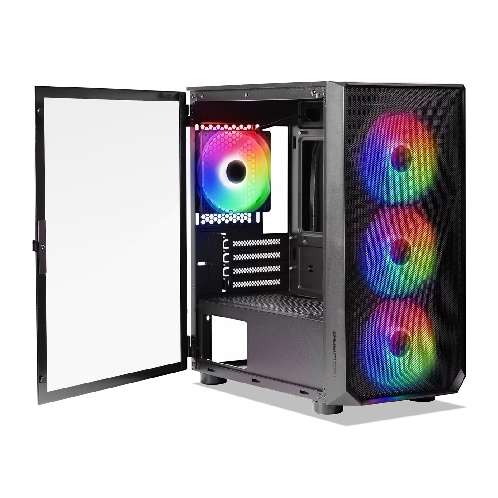 Tecware Forge M Omni Micro-ATX Case - Lockable Tempered Glass