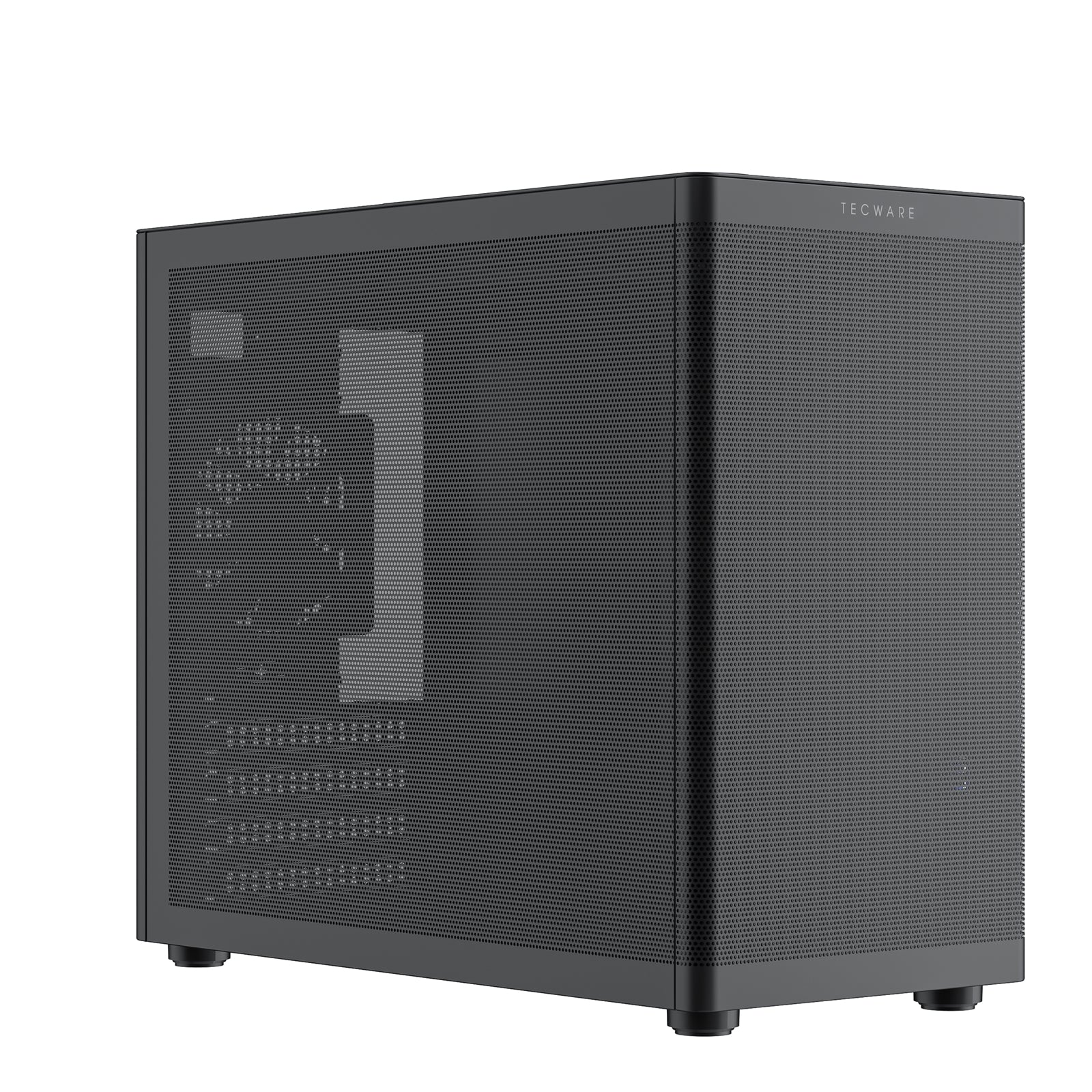 TecWare Fusion 3 Mesh mATX Case - Compact Steel SFF Chassis Black