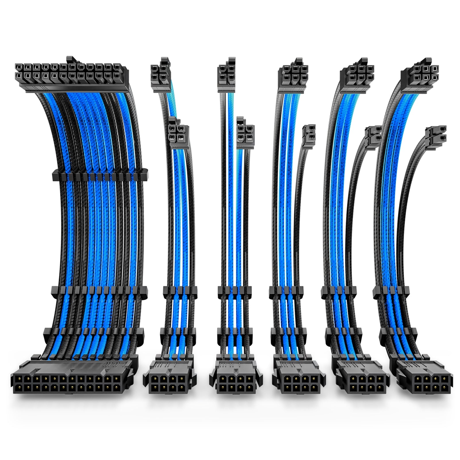 Antec 16AWG PSU Extension Cable Kit 6-Pack Black/Blue 300mm