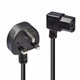 Lindy 1m UK Plug to Right Angle IEC C13 Power Cable - 5A Fused
