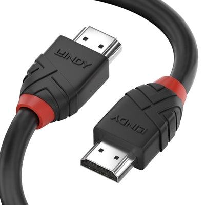 LINDY 36474 5m HDMI 2.0 high-speed cable, black, supports 4096x2160@60Hz with Ethernet.