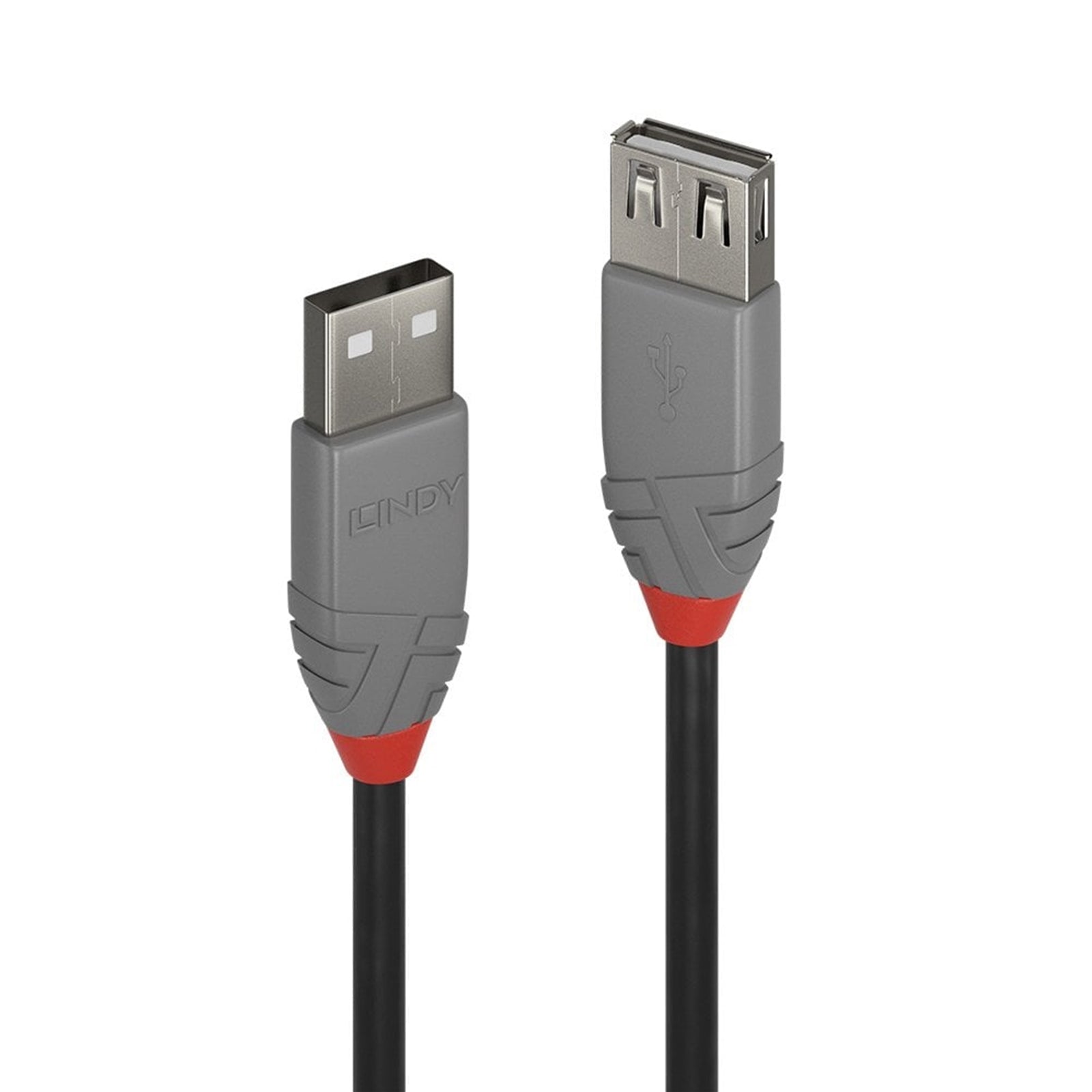 Lindy 0.5m USB 2.0 Extension Cable - Shielded Gold Plated Black